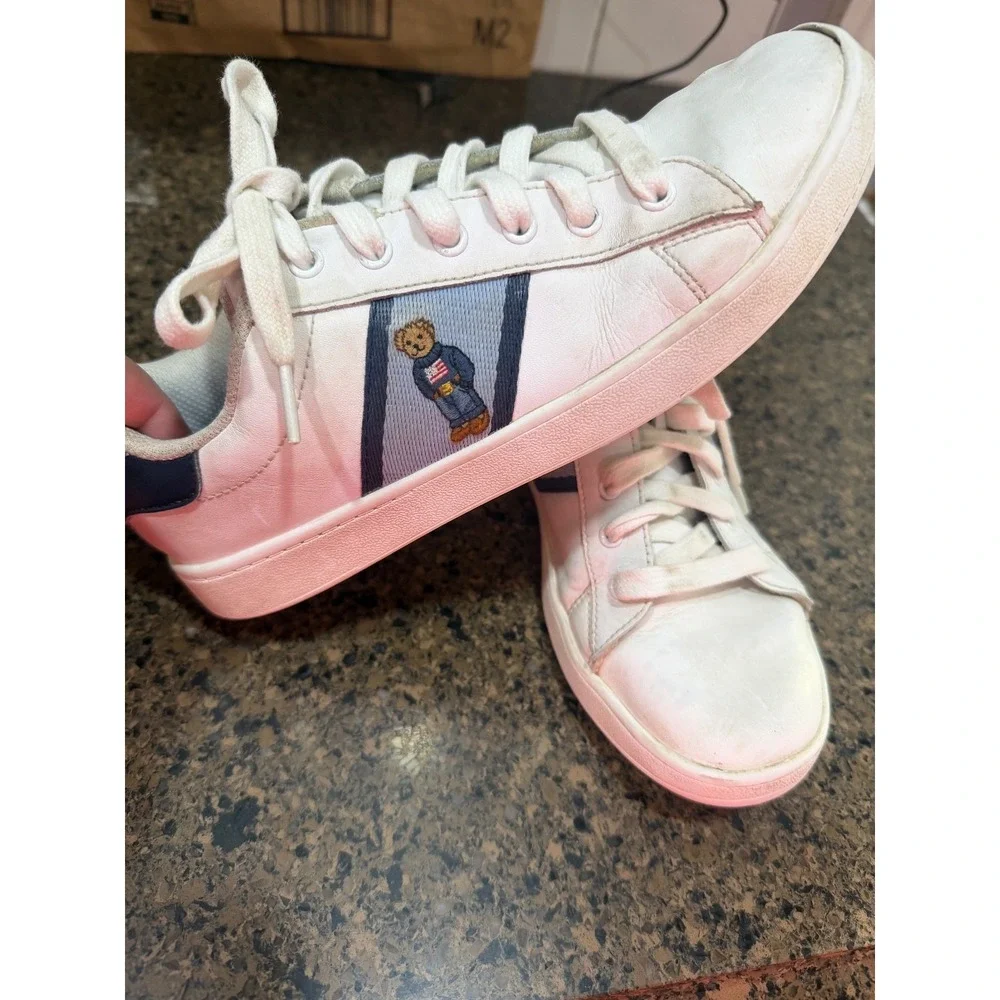 polo ralph‎ lauren quiltin bear sneakers 6